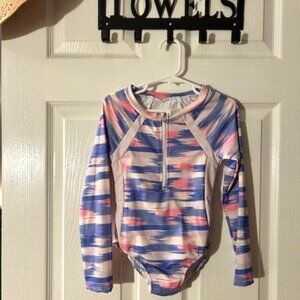 Girls YoungHearts Swim Rash Guard Size 6